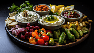 Experience a Taste Journey with our Mediterranean Mezze Platter
